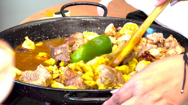 chilean paella seafood rice traditional dish with shellfish flavors recipe