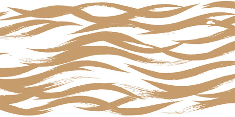 Abstract lion and tiger skin vector illustration with seamless floral patterns featuring green leaves and golden wheat textures for a natural summer wallpaper design © MDJAHIRULISLAM