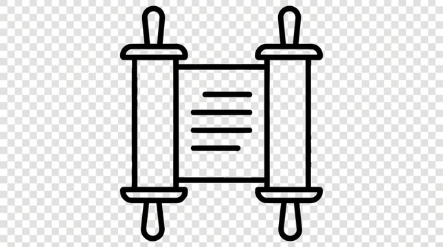 Torah Scroll Jewish Symbol.