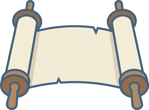 Blank ancient scroll illustration.
