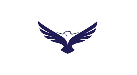 Obraz premium Elegant Illustration of a Soaring Eagle with Wide Wingspan Depicted in a Graphic Style