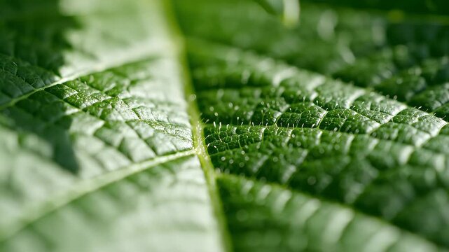 Macro shot of green leaf - super close up - Zoom in