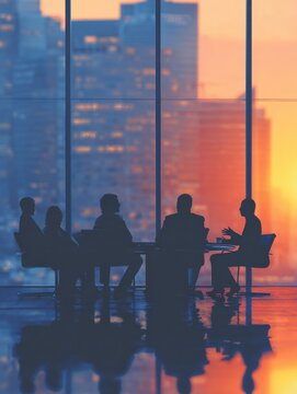 executive coaching session office with business background