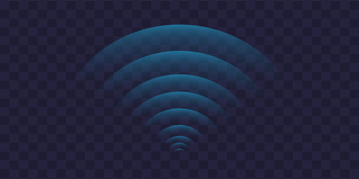 Sound wave. Signal concentric circle. Round light effect. Wifi range. Radio station signal. Water ripple with circle waves. A place or a painful point. Radar screen. Vector effect.