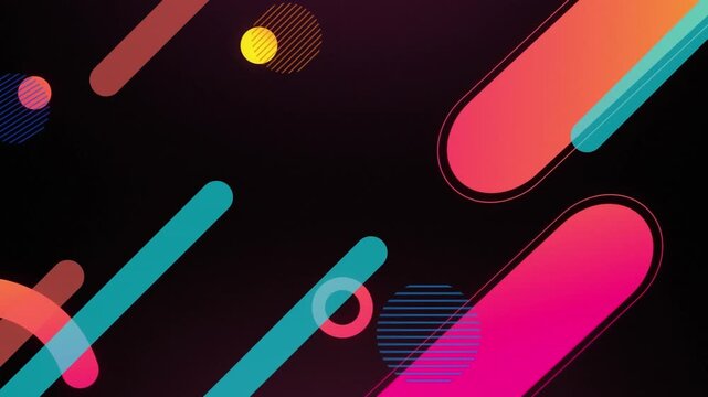 Animation of network of connections with icons over people using computer