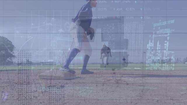 Animation of data processing over diverse baseball players