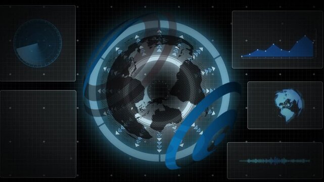 Animation of unk chain rotating over circle and eye