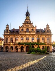 Obraz premium Historic Town Hall of Wolfenb?ttel, Germany - Architectural Landmark.