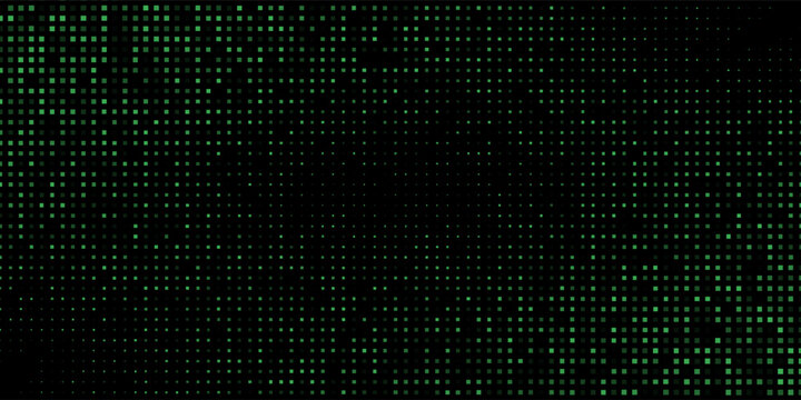 Green digital technology background. Digital data dots green pattern pixel background