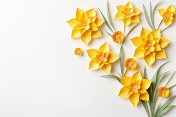 Fototapeta premium Daffodil flower plant inflorescence.