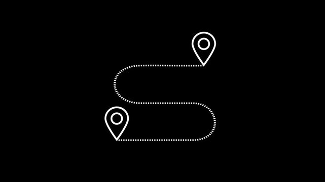 Minimalist Map Pinpoint Location Design Concept