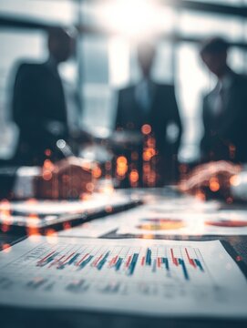 business performance review meeting with business background