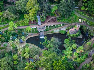 Madeira Botanical Garden in Funchal, a lush tropical park with exotic plants, colorful flowers and scenic terraces above the Atlantic.