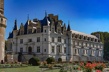 Fototapeta premium Castle Chenonceau, river Loire valley, France