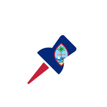 Guam  Map Pin In Icon