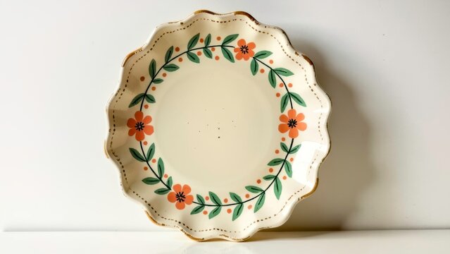 Vintage Floral Decorative Plate