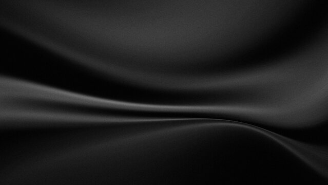 very soft silvery gray gradient silk or satin fabric drape on a luxury black background