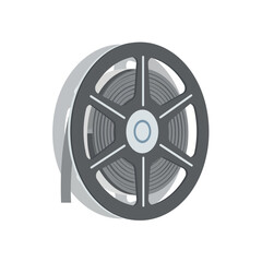 Obraz premium Film Reel Illustration Icon Set Flat Design Modern Vector Illustration Isolated on White Background