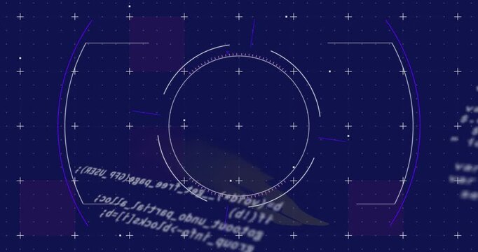 Central HUD reticle forming on faint ring appearing, rotating as code sliding, indicating scan