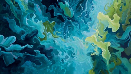Fototapeta premium Abstract Swirls of Fluid and Color