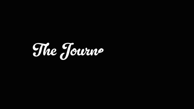 White Ink Handwritten Text Reveal Animation on Transparent Background