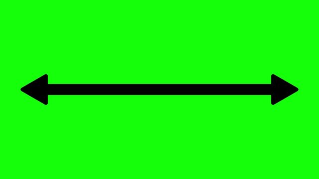 Double side arrow icon, distance concept double side arrow animation. left and right side arrow animation. 4k