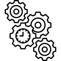 Obraz premium Predictive Machine Outline Icon