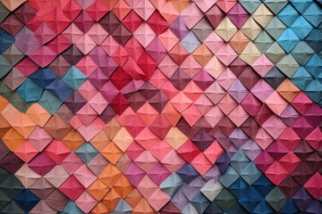 Top view photo of a quilt pattern texture architecture patchwork.