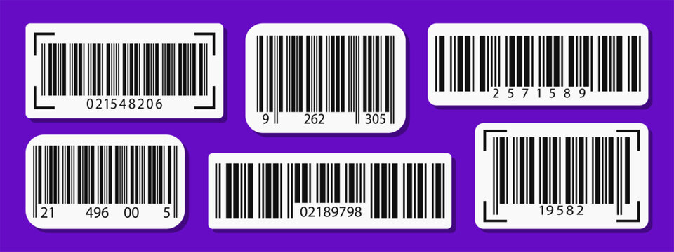 Barcode ean torn with paper label sticker for phone scan y2k. Code grunge old with png cut isbn for mobile product vintage. Vector graphic barcode with bar paper cardboard for label geometric price.