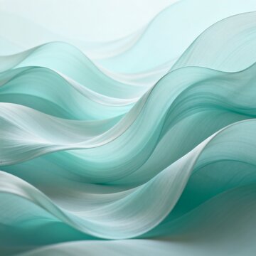 Abstract Light Blue Fabric Waves Background