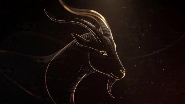  Elegant minimalist cartoon goat silhouette with refined details, symbolizing Eid al-Adha sacrifice in a respectful modern way