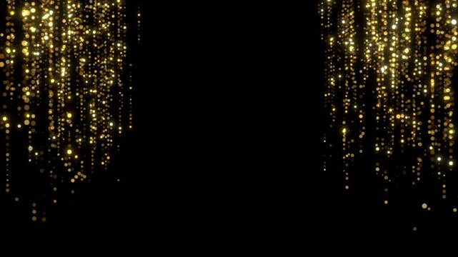 gold glitter overlay frame transparent