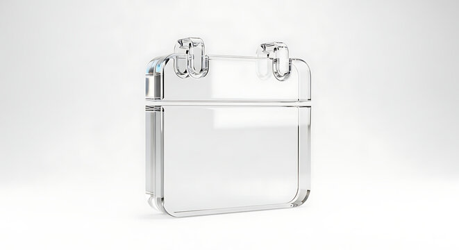 A transparent 3d rendered calendar icon on a clean white background, suitable for showcasing dates and scheduling.
