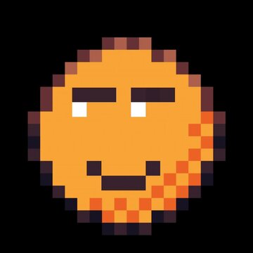 Pixel emoji animation.