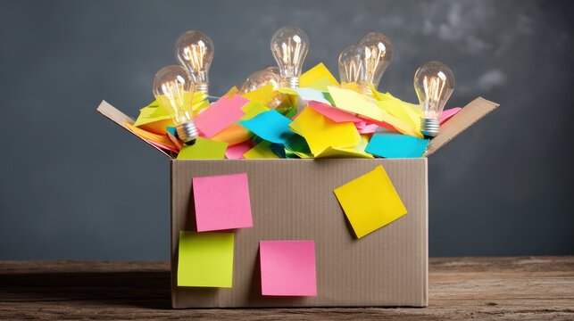 A suggestion box overflowing with ideas signifies engaged employees.