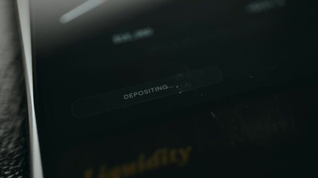 Person selects the option labeled START FARMING, DEPOSITING status