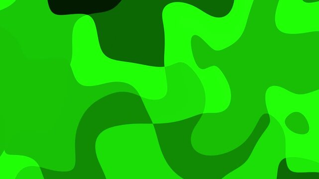 Abstract Background Bright Lime Green Camo Swirls Organic Fluid Texture Smooth Waving Motion Graphic