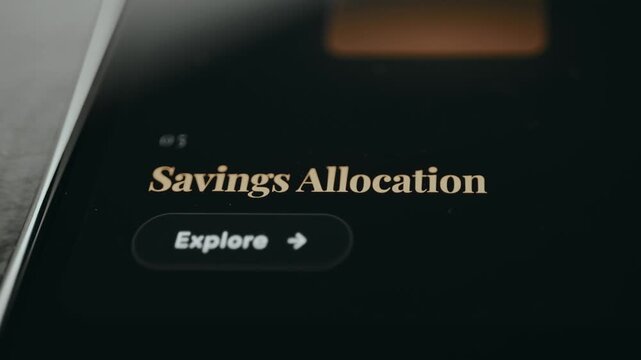 Savings Allocation title with an Explore button