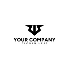 Fototapeta premium Minimal logo monogram focused on clarity and balance