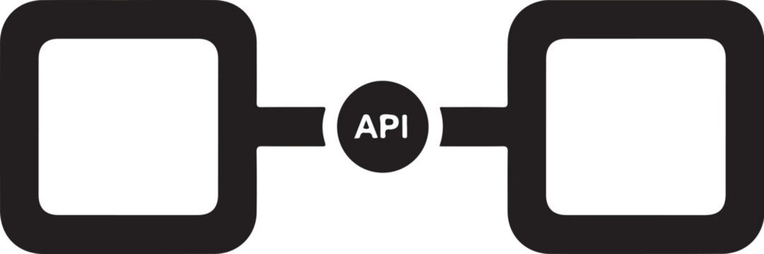 API, interface, connection, symbol, icon, vector graphics