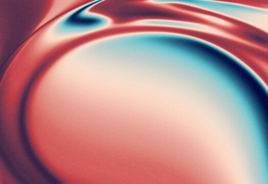 Abstract neon glowing rings with chromatic blur and colorful light gradient background