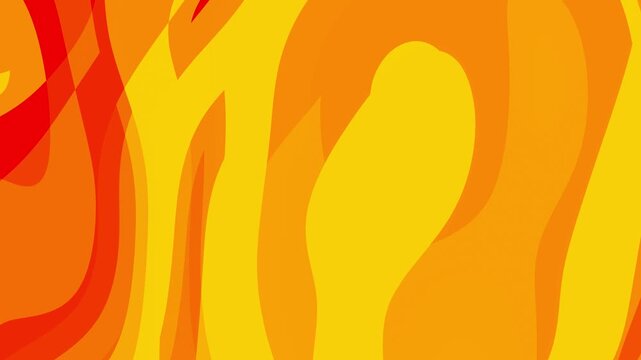 Geometric Background Bright Citrus Orange Yellow Heat Map Contours Energetic Solar Surface Video