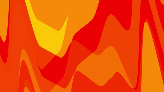 Looping Video Warm Amber Orange Sunset Glow Topographic Fire Waves Intense Heat Map