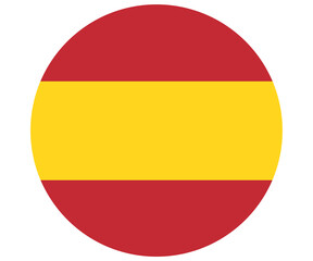 Spanish flag in a circle isolated on transparent background symbolizing spain © WASIF-MEHMOOD