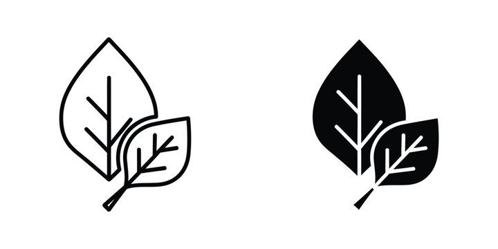 Contrast of monochromatic leaf designs in positive and negative space