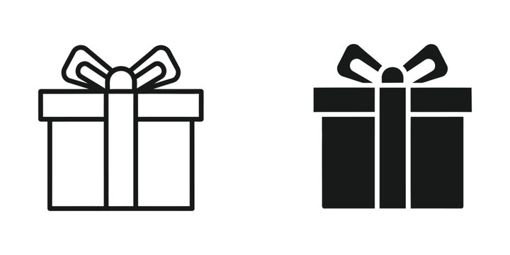 Two gift boxes with contrasting styles and ribbon bows displayed side by side