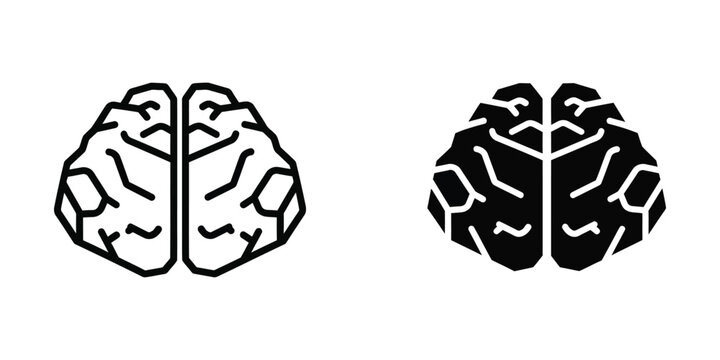 Contrast between a light and dark representation of human brain hemispheres
