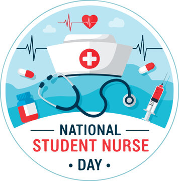 Nurse National Student Day Medical Symbol.