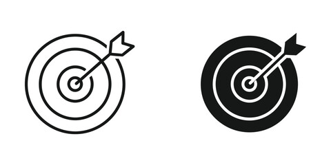 Comparison of precision between a light outline and filled target design in archery.