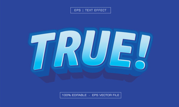 3D Blue Comic Style Curved Editable Text Effect